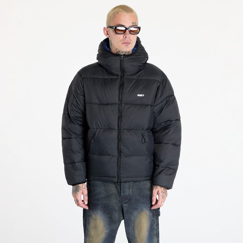 Pernata jakna OBEY Stratus Puffer Black Crna | 121800576-BLK