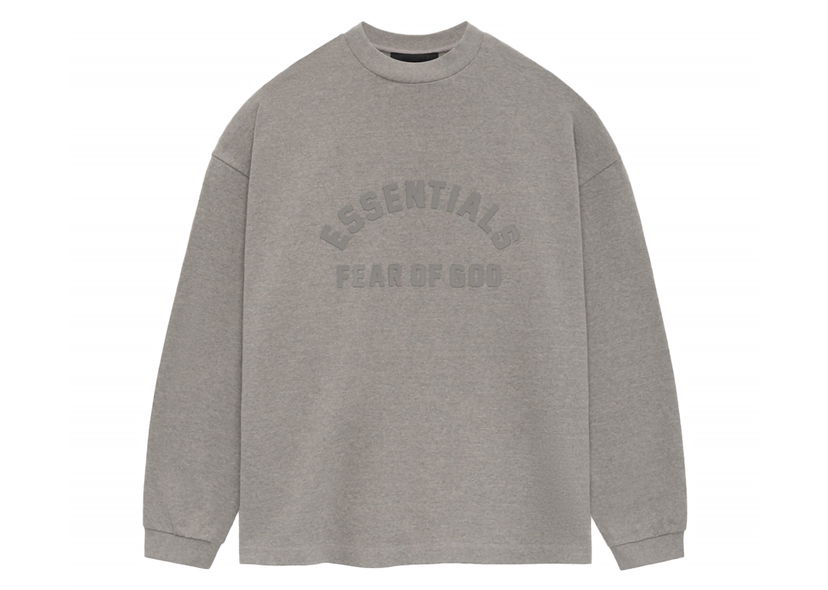 Majica kratkih rukava Fear of God Core Collection Heavy L/S Tee Heather Grey Siva | 125SU242011F