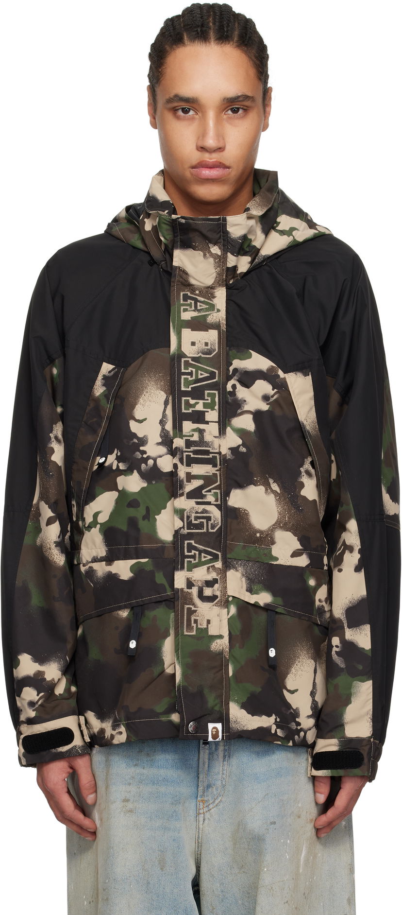 Vjetrovka BAPE A Bathing Ape Map Camo Snowboard Jacket Zelena | 001LJL301313M