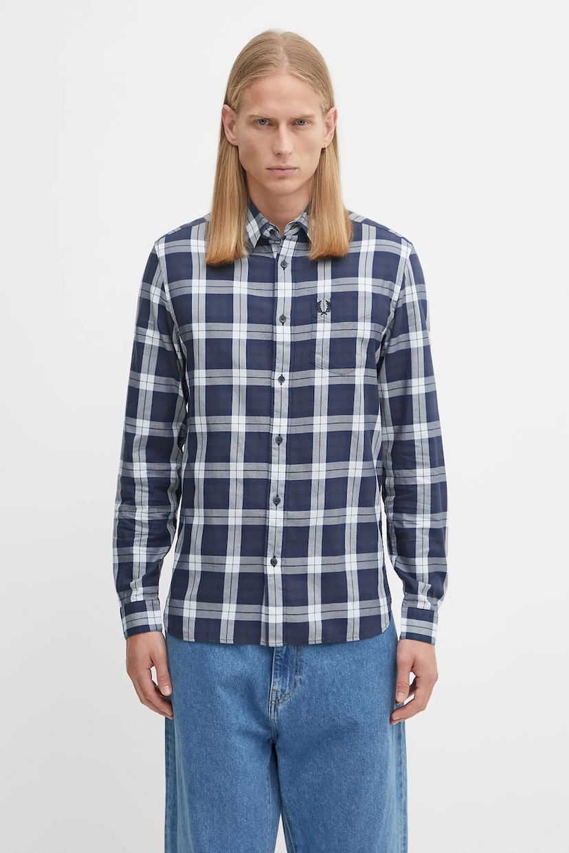 Košulja Fred Perry Fred Perry Checked Regular Fit Shirt Tamnoplava | M1742