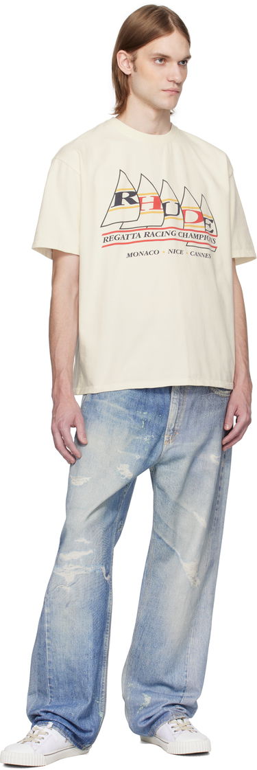 Majica kratkih rukava Rhude Rhude Regatta Champions Graphic T-Shirt Bež | RHSS25TT04012, 3