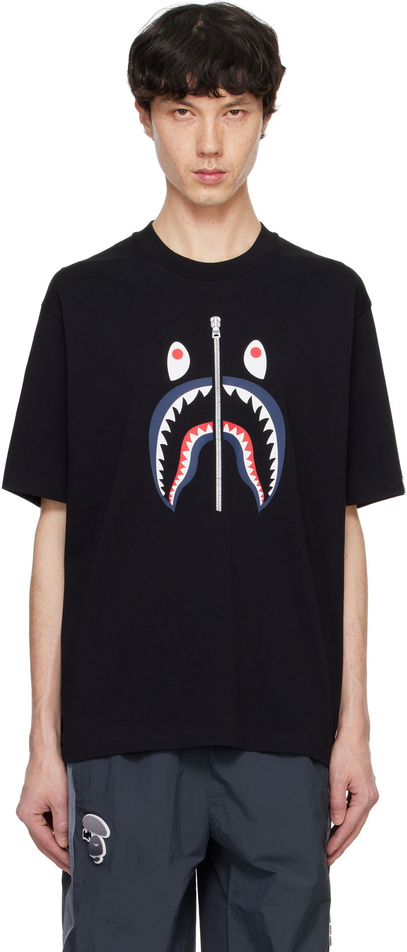 Majica kratkih rukava BAPE A Bathing Ape Shark Graphic T-Shirt Crna | 001TEK701302M