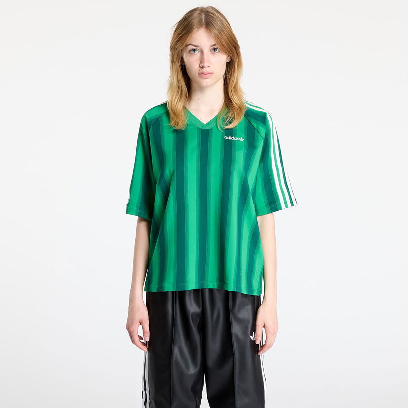 Majica kratkih rukava adidas Originals Loose Linear T-Shirt Zelena | JW6022