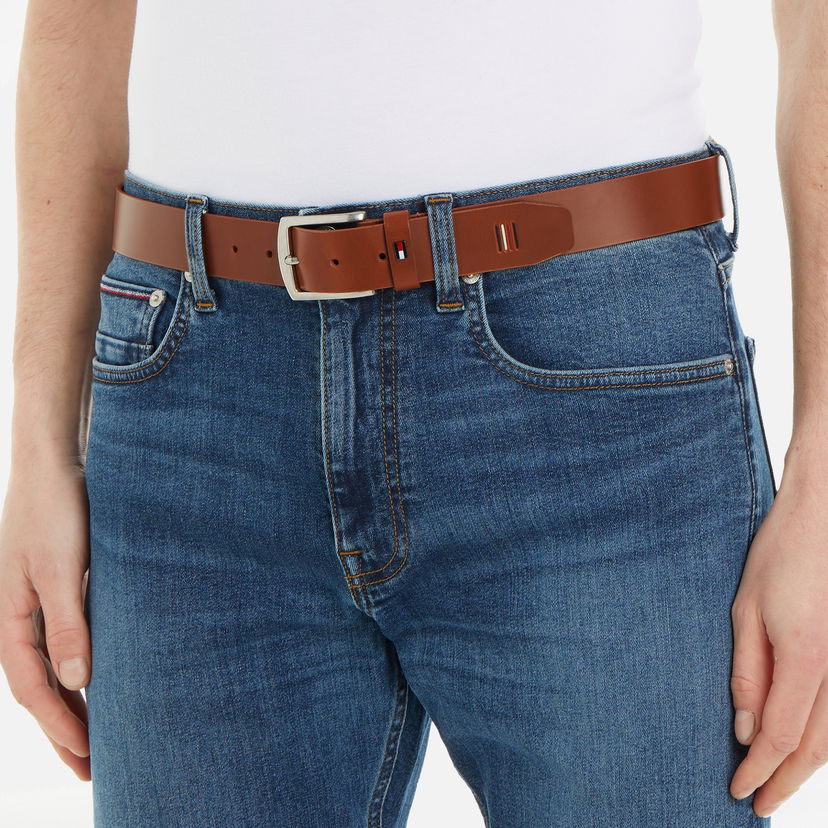 Pojasevi Tommy Hilfiger Denton Leather 3.5 Belt - 100cm Plava | AM0AM12054GB8