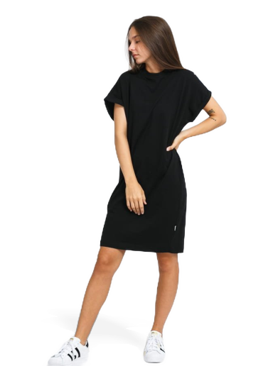 Haljina Urban Classics Ladies Organic Cotton Cut On Sleeve Tee Dress Crna | TB4364