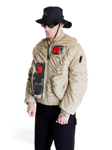 Bomber jakna A-COLD-WALL* Cubist Ruched Bomber Bež | ACWMO131 Dark Stone
