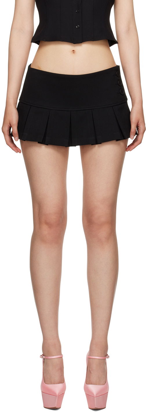 Suknja GUIZIO Guizio Pleated Miniskirt Crna | H23304W030