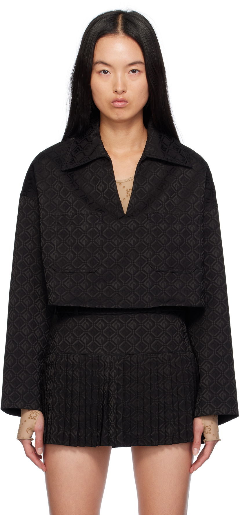 Košulja Marine Serre Tailoring Blouse Crna | WSI024A