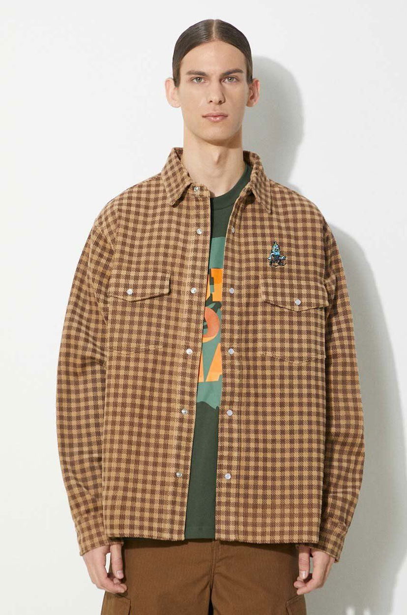 Košulja BBC IceCream ICECREAM Corduroy Check Shirt Jacket Smeđa | IC24119