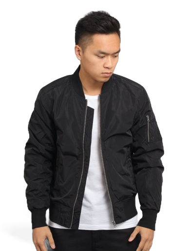 Bomber jakna Urban Classics 2-Tone Bomber Jacket Crna | TB1446-Black