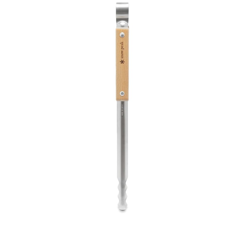 Gadget Snow Peak Stainless Steel Fire Tongs With Wooden Handle Metalik | N-020
