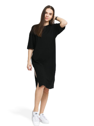 Haljina Urban Classics Organic Oversized Slit Tee Dress Crna | TB4091