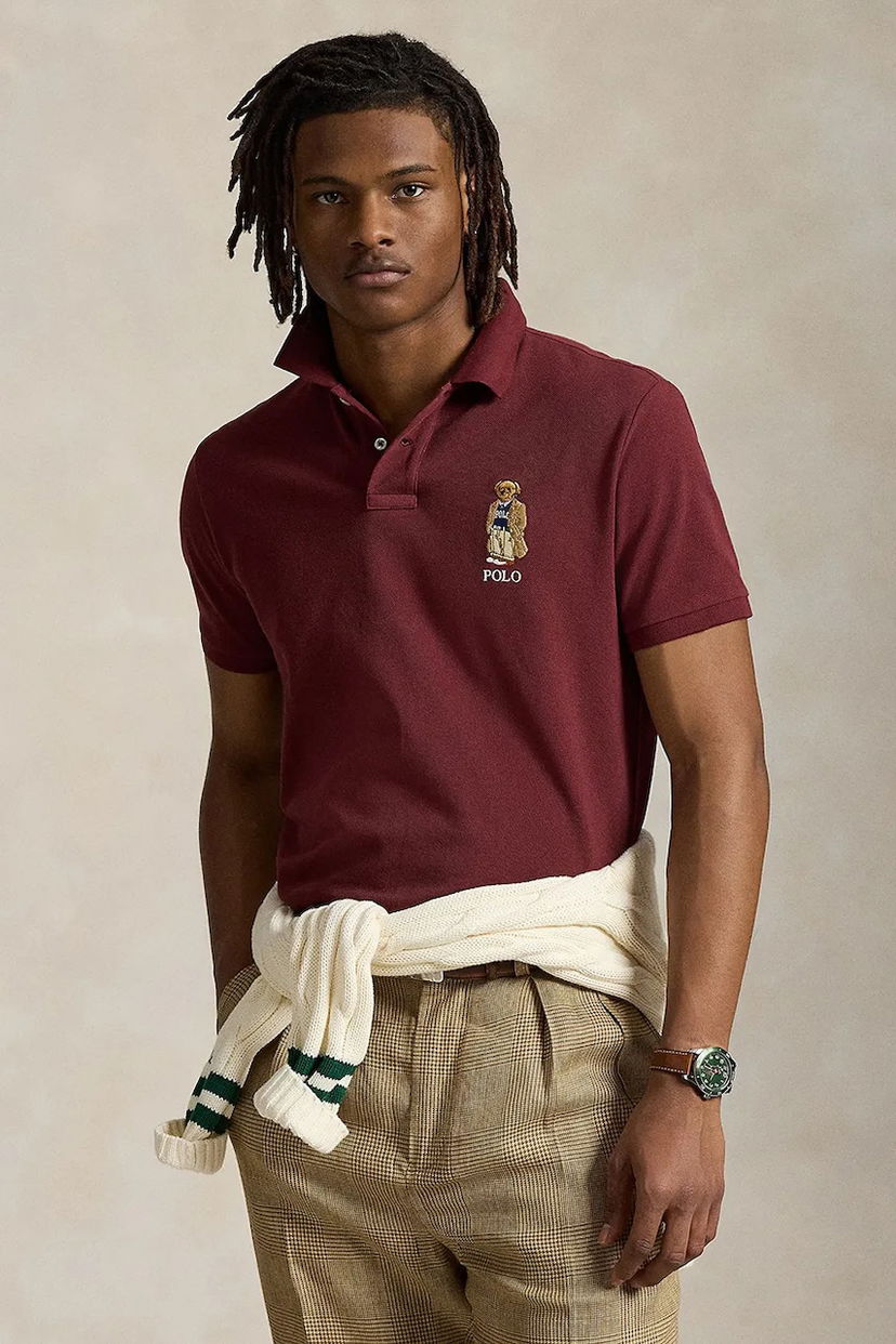 Polo majica Polo by Ralph Lauren Polo Ralph Lauren Bear Polo Shirt Tamnocrvena | 710973159