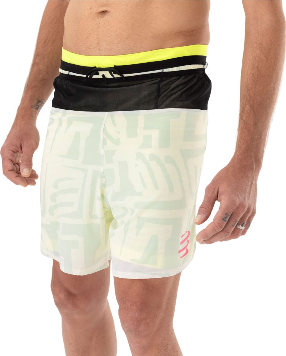 Kratke hlače Compressport Trail Running Shorts 2-In-1 Bijela | ashm3710023, 0