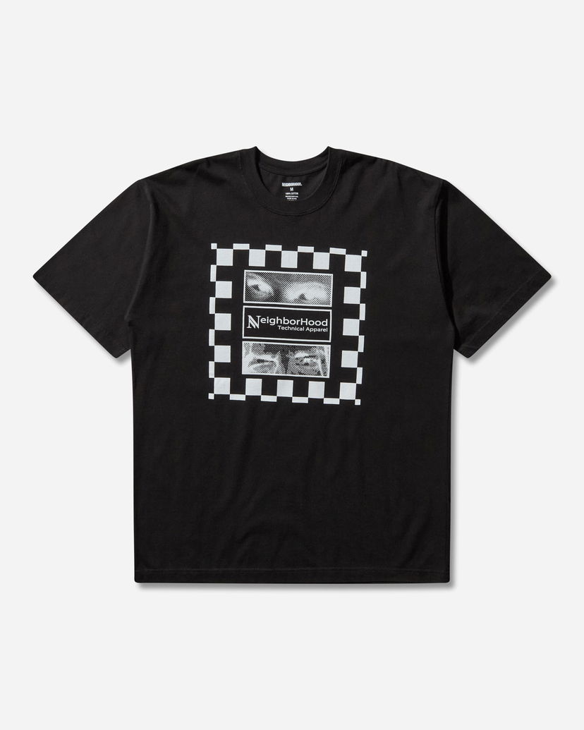 Majica kratkih rukava Neighborhood T-Shirt with Checkered Eye Graphic Crna | 252PCNH-ST07 BLACK