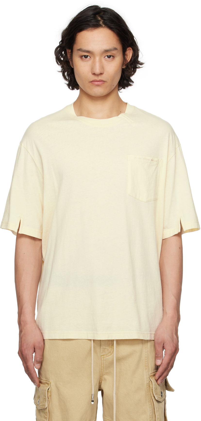Majica kratkih rukava Feng Chen Wang Feng Chen Wang Deconstructed T-Shirt Žuta | FUS19TS10