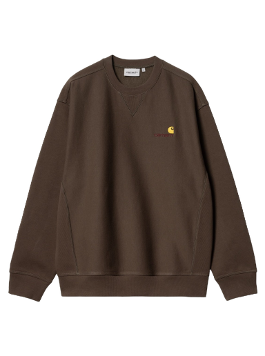 Dukserice Carhartt WIP American Script Sweatshirt "Buckeye" Smeđa | I025475_BV_XX