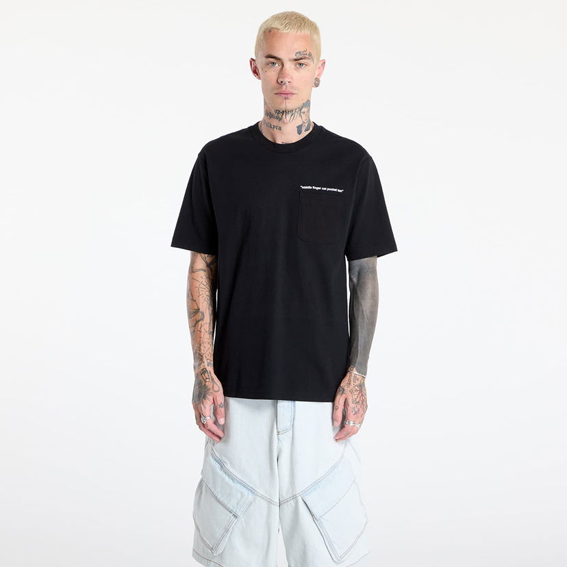 Majica kratkih rukava RIPNDIP RIPNDIP Middle Finger Cat Pocket T-Shirt Crna | RNDSUM25139