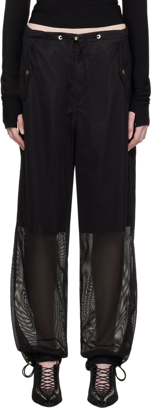 Hlače Dion Lee Grid Mesh Panel Trousers Crna | C2155P23