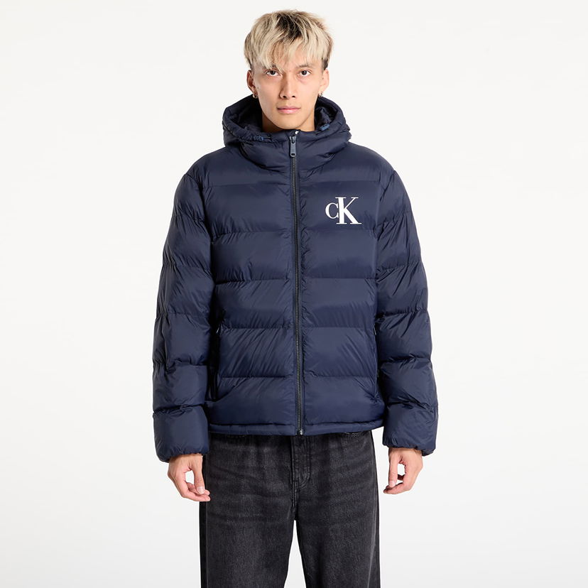 Pernata jakna CALVIN KLEIN Calvin Klein Jeans Ls Nylon Monogram Puff Jacket Tamnoplava | LV04RD528G CEF