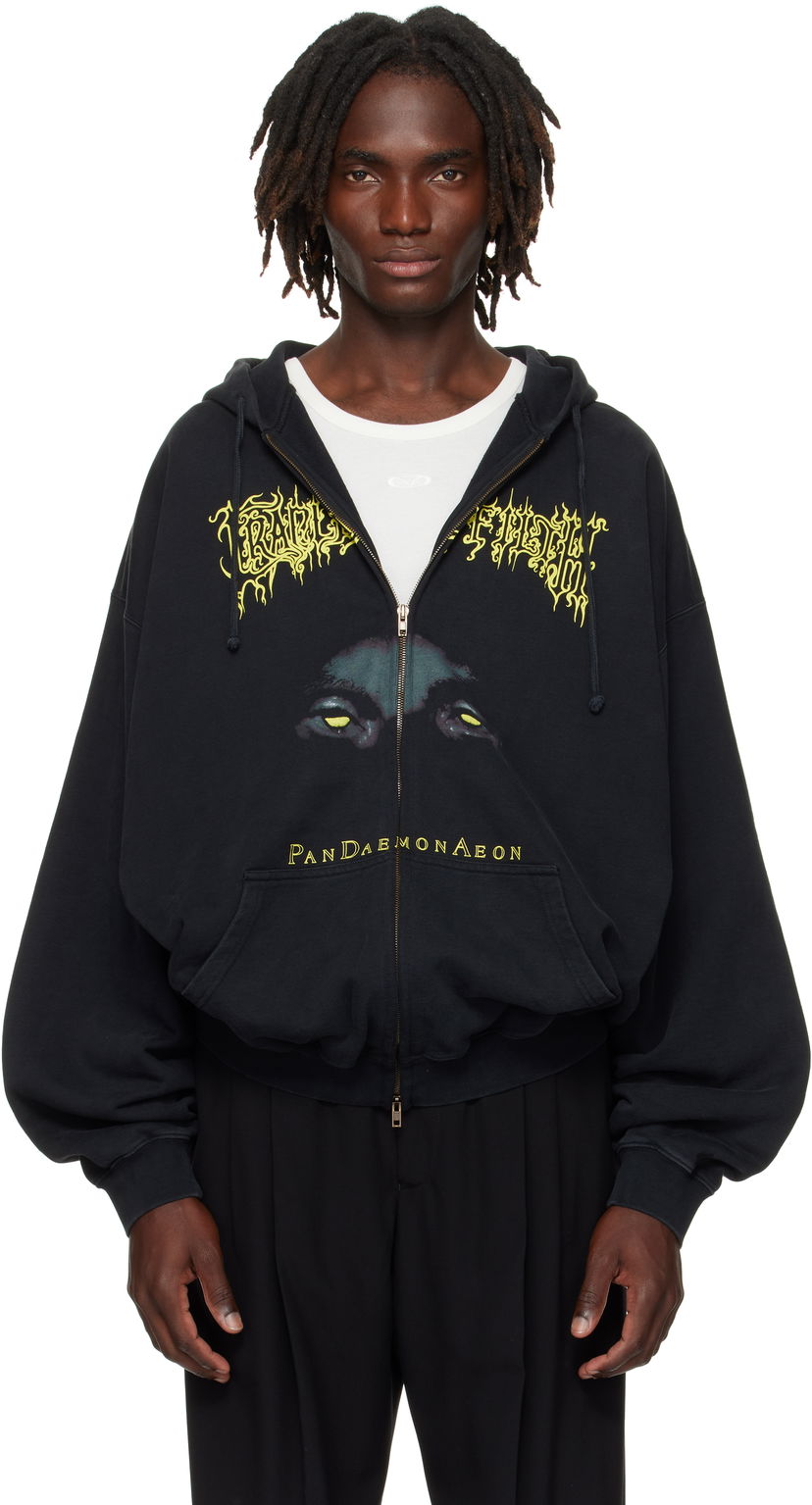 Dukserice VETEMENTS Vetements Cradle of Filth 'Pandaemonaeon' Zip-Up Hoodie Crna | UCF76ZU550B