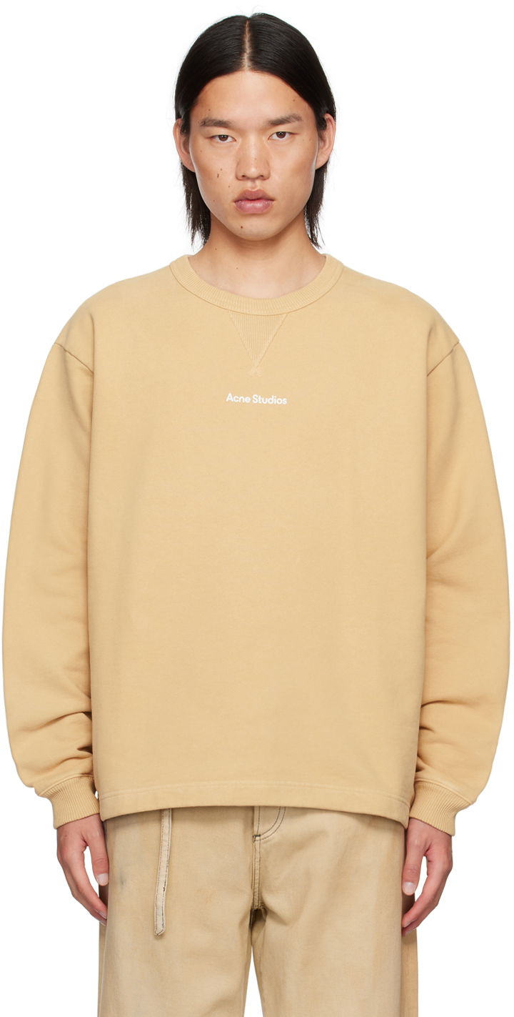 Dukserice Acne Studios Beige Relaxed-Fit Sweatshirt Bež | CI0169-