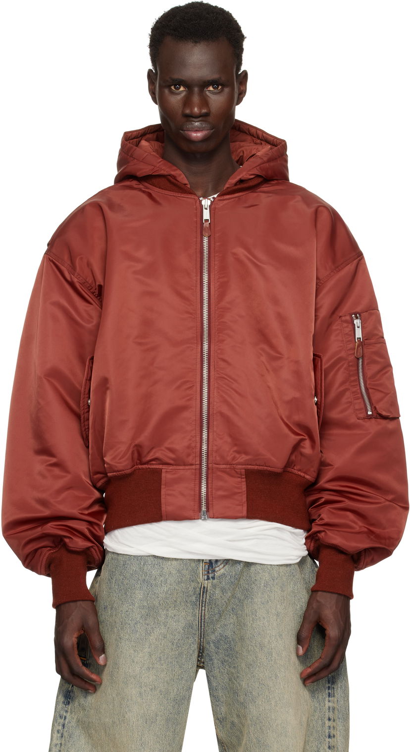 Bomber jakna Entire Studios Entire Studios Hooded Broad Bomber Jacket Crvena | ES2539GA