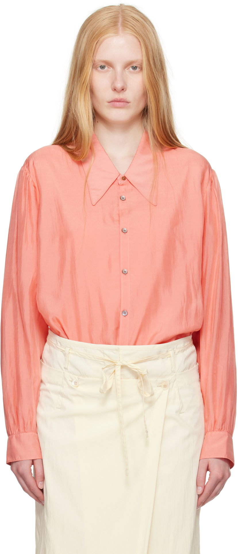 Košulja LEMAIRE Lemaire Pointed Collar Shirt Ružičasta | SH1151 LF1373