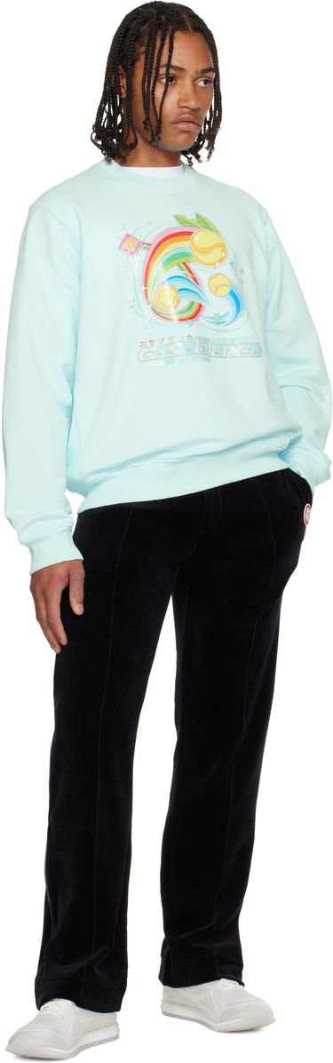 Dukserice Casablanca Casablanca Manga Tennis Ball Sweatshirt Tirkiz | M-AW25-JTP-293-01, 3