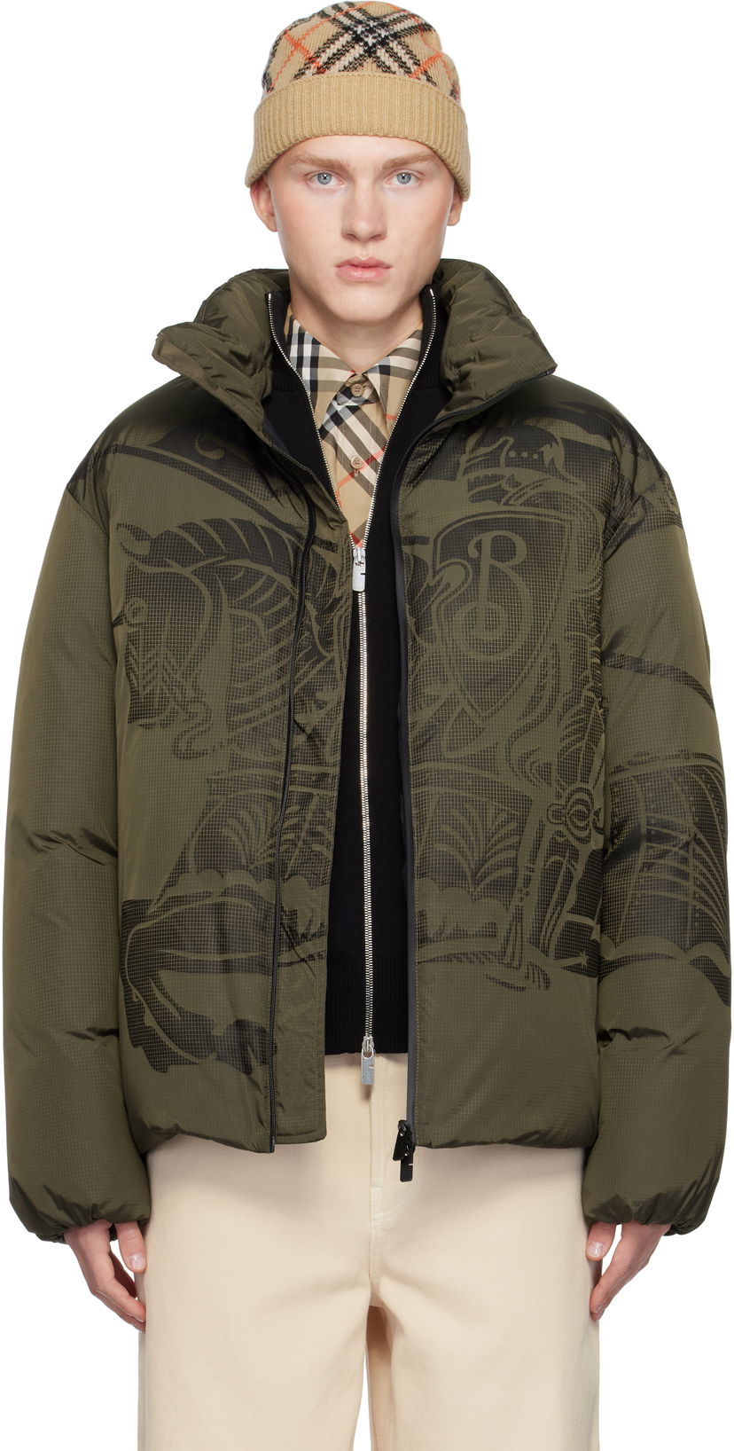 Pernata jakna Burberry Nylon Puffer Down Jacket Zelena | 8095196