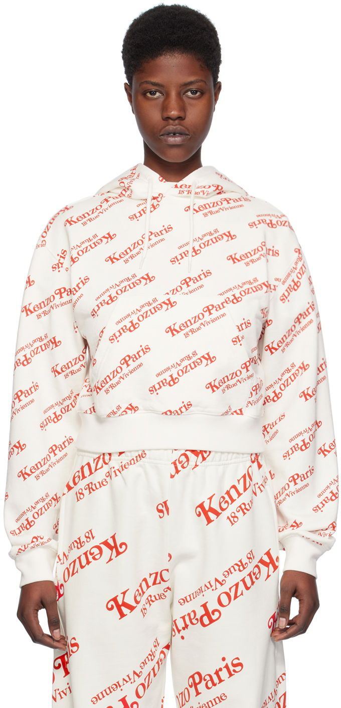 Dukserice KENZO Off-White Paris Verdy Edition Hoodie Bijela | FE52SW1234MI
