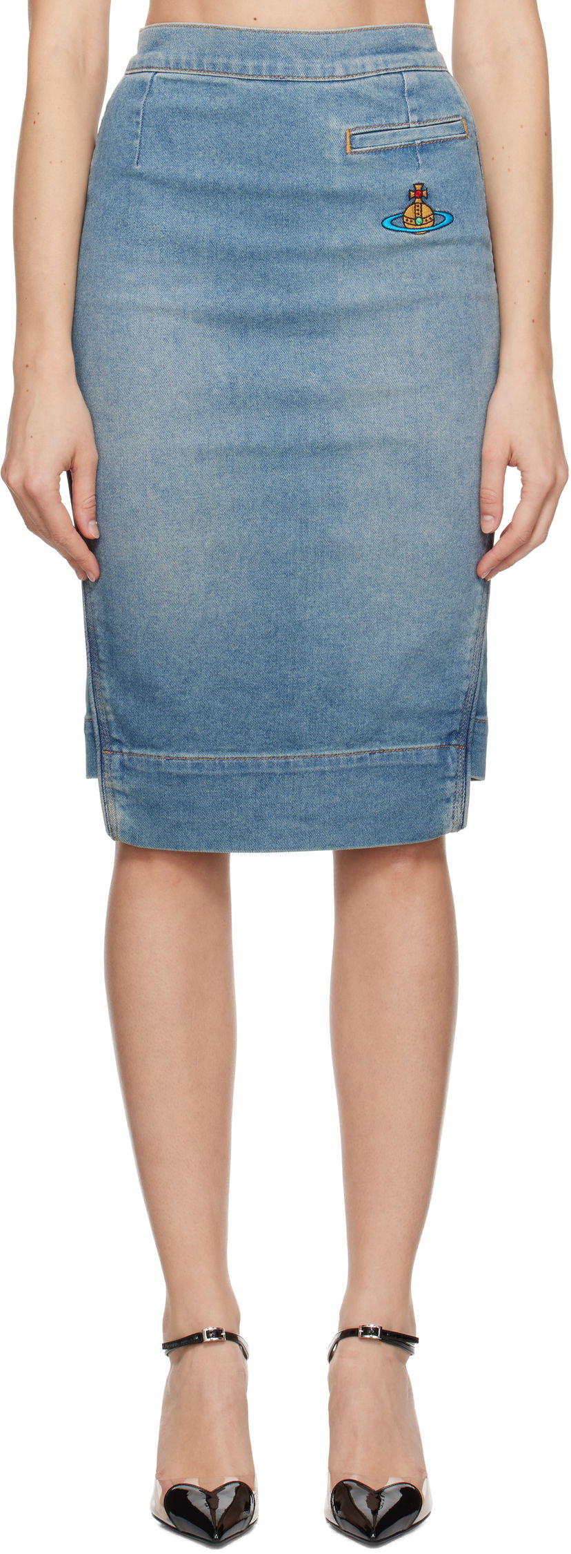Suknja Vivienne Westwood Denim Midi Skirt Plava | 19030019-W010G-