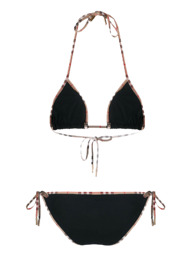 Kupaći kostimi Burberry Vintage Check Trim Bikini Crna | 8010582