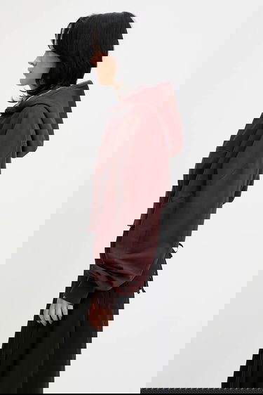 Dukserice Rick Owens Rick Owens DRKSHDW Collage Gimp Hoodie Tamnocrvena | DS02E7233.RIG, 1