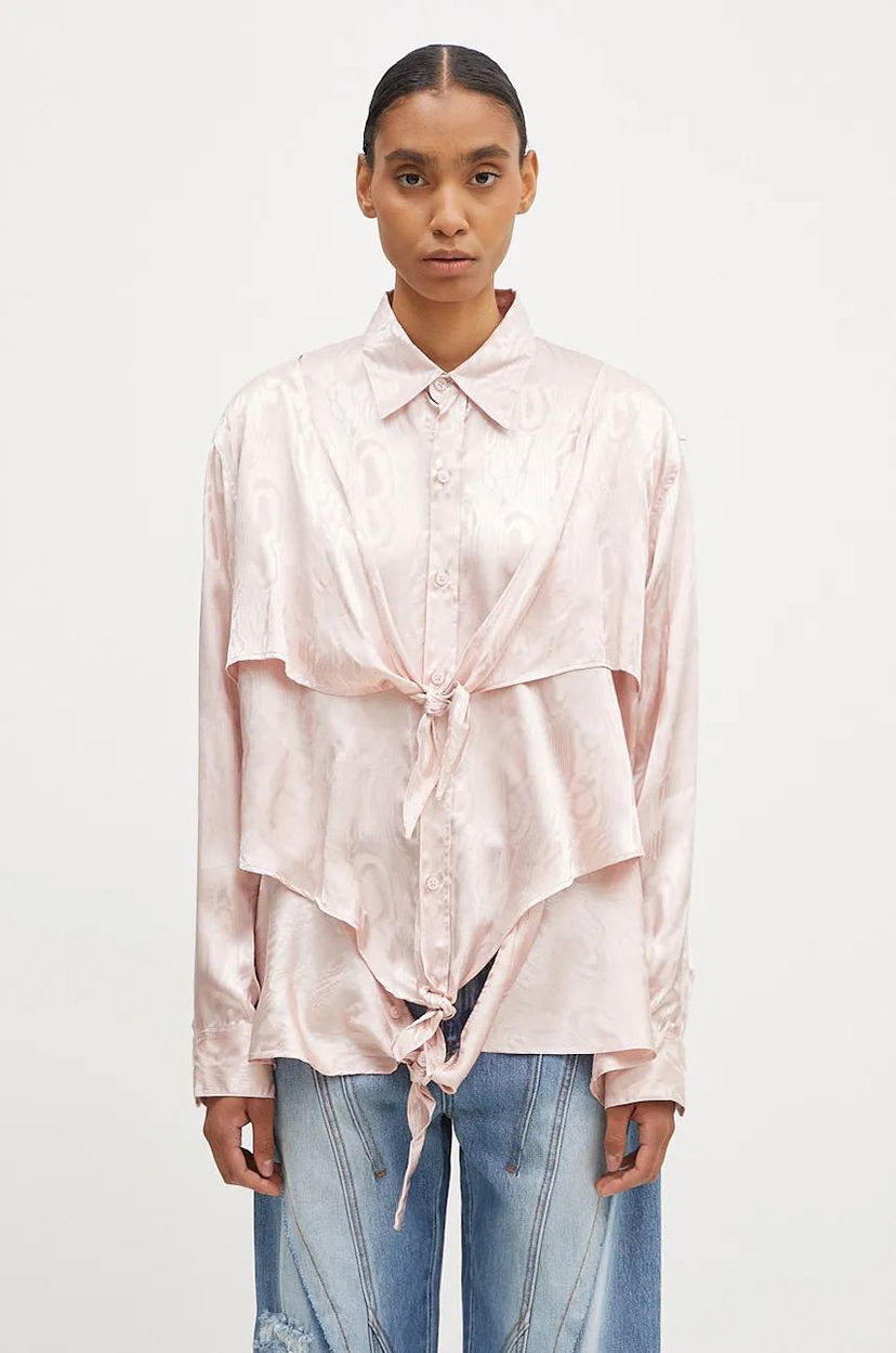 Košulja Martine Rose Knotted Relaxed Shirt Ružičasta | 436WS08106