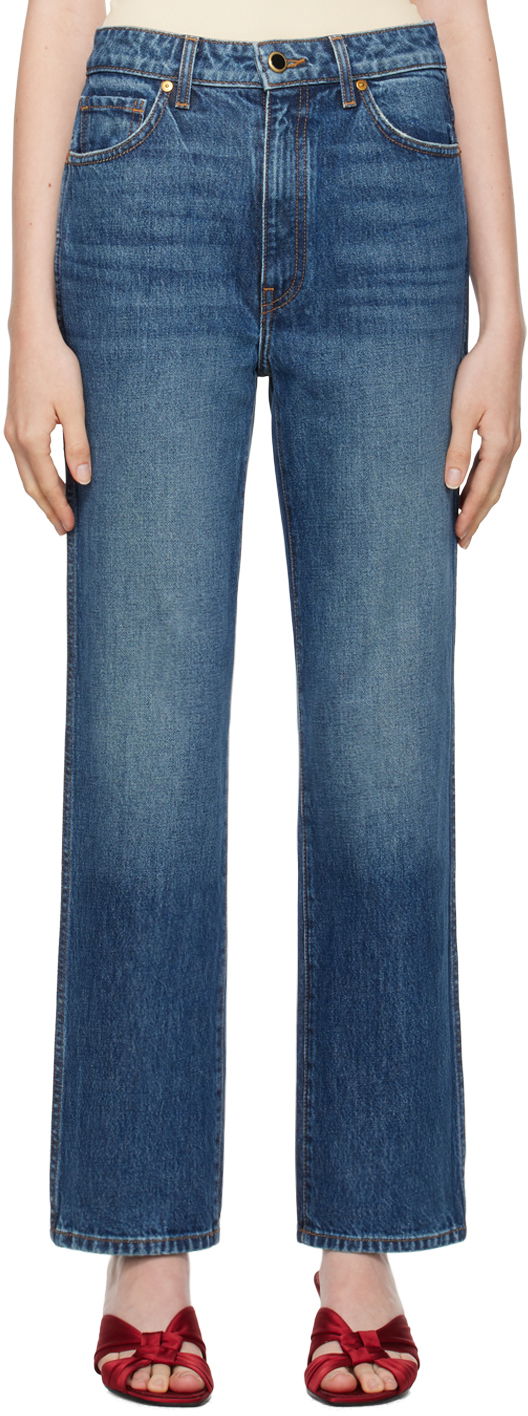 Jeans Khaite Blue Abigail Jeans Tamnoplava | 1071908099