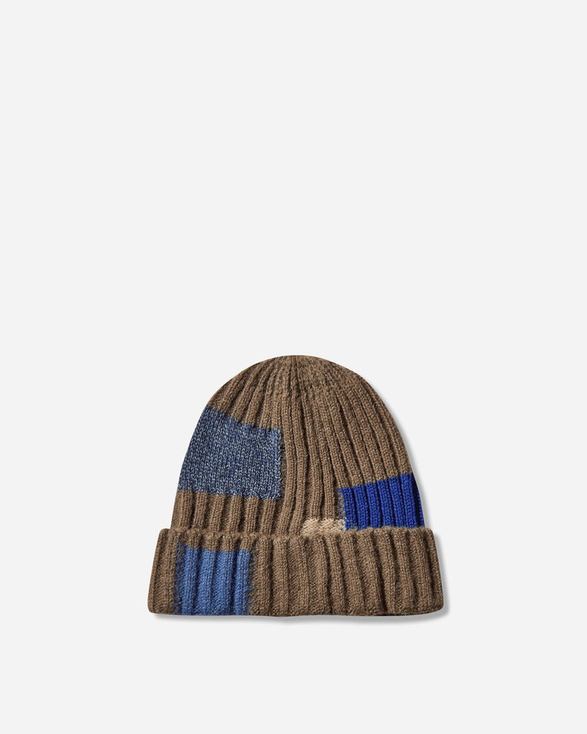 Kapica KAPITAL Wool Patchwork Ribbed Knit Beanie Višebojno | EK-1510XH GRAY