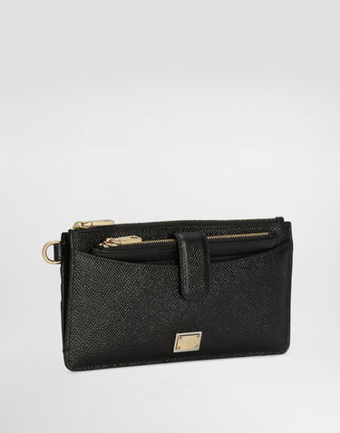 Novčanik Dolce & Gabbana Dauphine Calfskin Card Holder With Wristlet Crna | BI3335A100180999, 1