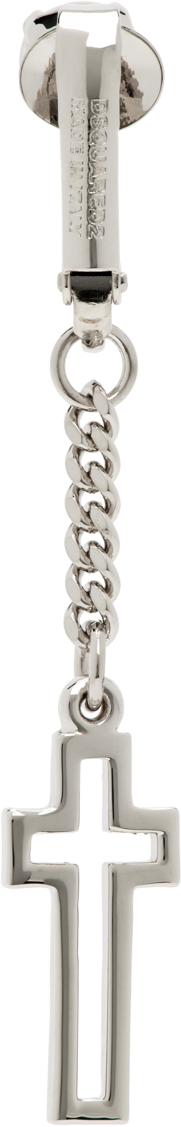 Naušnice DSQUARED2 Dsquared2 Clip-On Cross Earring Metalik | ERM0064_37201104_F124