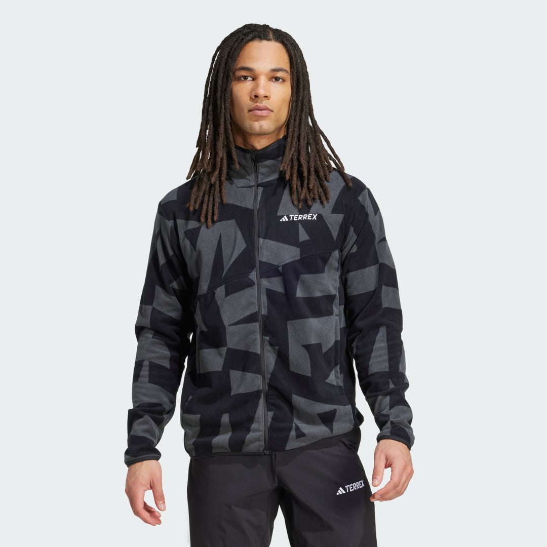 Jakna adidas Performance Terrex Multi Printed Full-Zip Fleece Jacket Crna | JY4814, 0