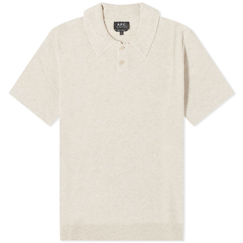 Polo majica A.P.C. Jay Knit Polo Tee Bež | VIAJC-H23315-BAA