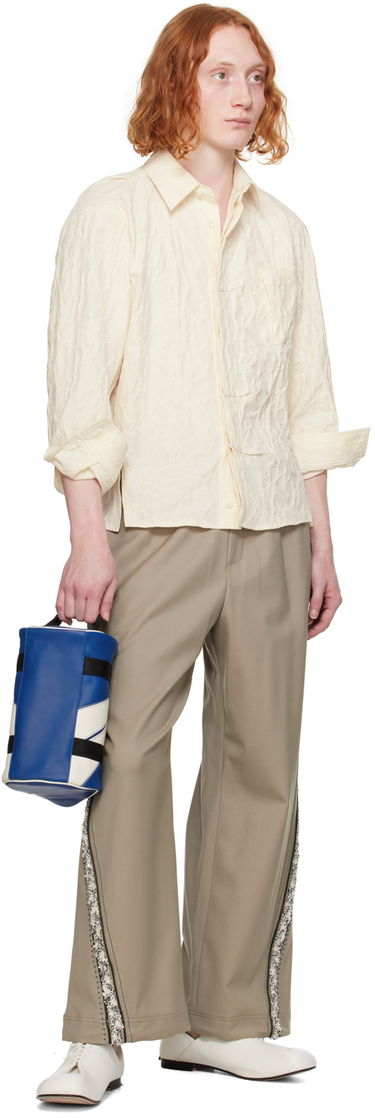 Košulja ADER ERROR Textured Button-Up Shirt Bež | BN01SSSH0102IV, 3