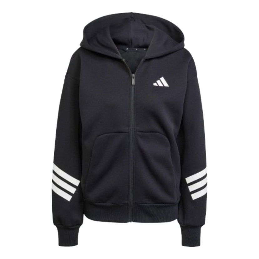 Dukserice adidas Originals Future Icons 3-Stripes Full-Zip Hoodie Crna | JE0171