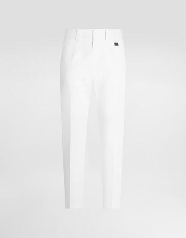 Hlače Dolce & Gabbana Dolce & Gabbana Tailored Cotton Pants Bijela | GP0K3TFUFL3W0800, 0