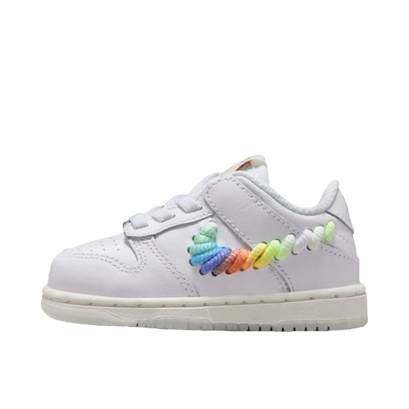 Tenisice i cipele Nike Dunk Low SE Rainbow Lace Swoosh (TD) Bijela | FQ1924-100