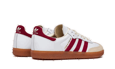 Tenisice i cipele adidas Originals Sporty & Rich x Samba "White Burgundy" Tamnocrvena | IF5660, 3