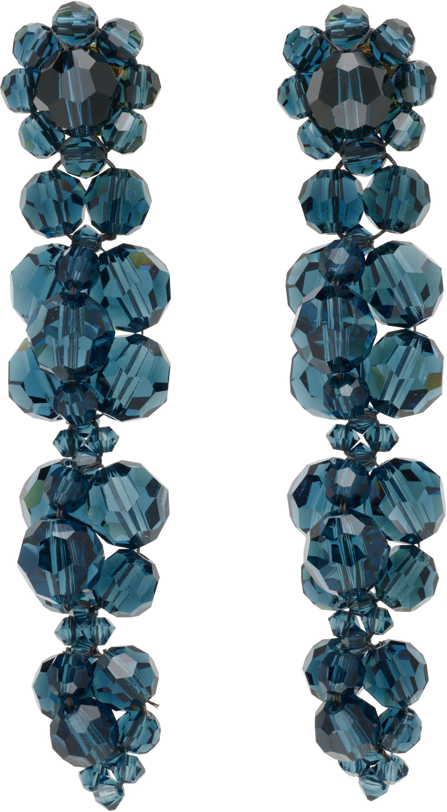 Naušnice Simone Rocha Simone Rocha Cluster Drip Crystal Earrings Plava | ERG546 0903, 0