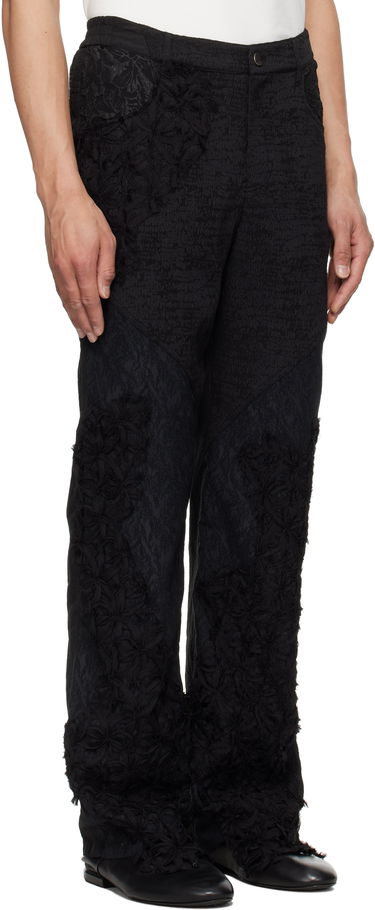 Hlače ADER ERROR ADER error Product. 90 Floral Appliqué Trousers Crna | BO01SSBT0106BK, 1