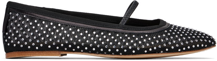 Haljina A.P.C. A.P.C. Swan Crystal-Embellished Ballerina Flats Crna | PAAGG-F53295