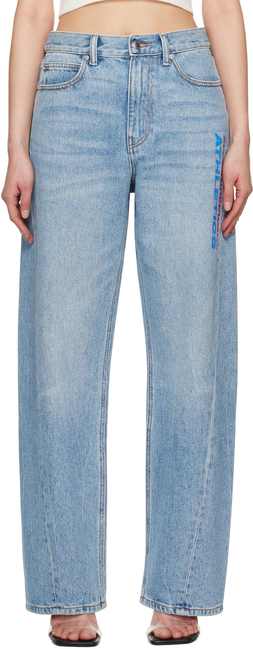 Jeans Alexander Wang Alexander Wang Logo Balloon Jeans Plava | 4DC2254767